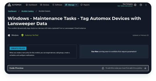 Dynamically Synchronize and Push Lansweeper Tags to Automox